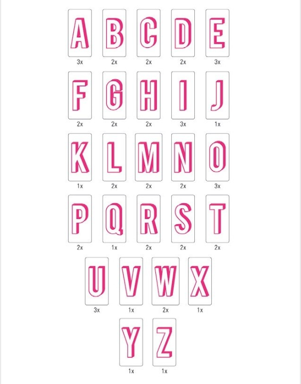 Alfabeto Pink Marquee Love